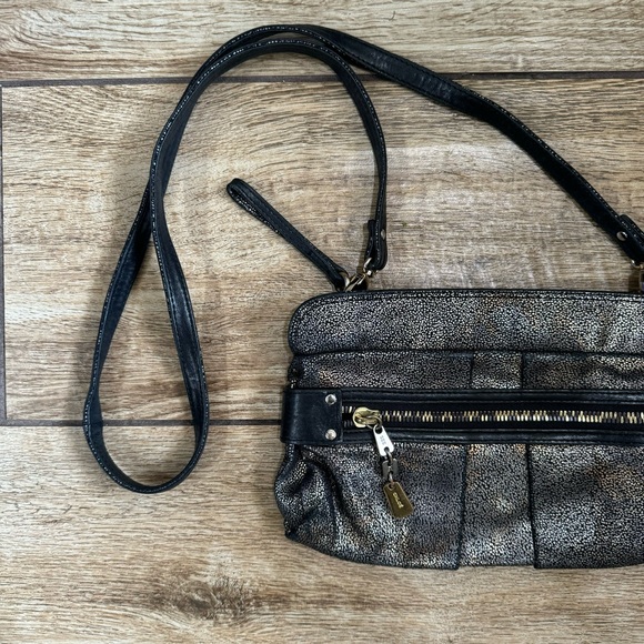See By Chloe Suede Minaudiere Metallic Leather bag Crossbody Clutch Purse - Picture 6 of 15